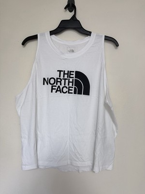 The North Face Logo Tank Top Sleeveless White Women s XXL Crew Neck