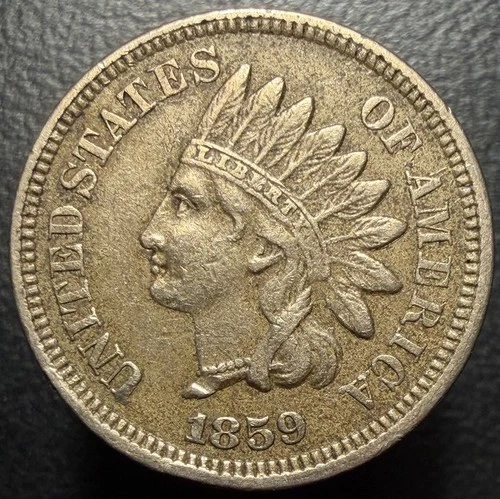 1859 Laurel Wreath Indian Head Cent Penny CN IHC Choice XF Rare US Type Set Coin