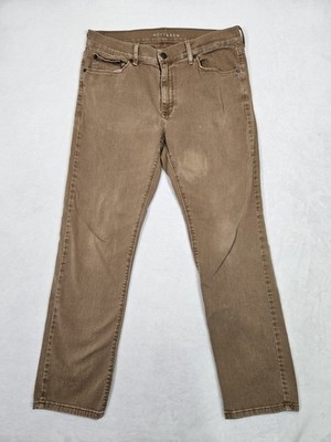 Mott & Bow Slim Fit Jeans Stretch Denim Mens 34x29* Clay Brown Pants Cotton