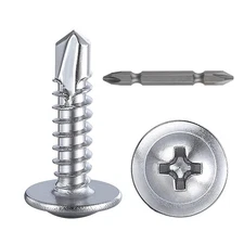 （300pcs）#8×3/4”for Sheet Metal Self-Tapping Screws 410 Stainless Steel Truss ...