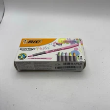 BIC Brite Liner Grip Highlighters 12 Pack Assorted Pastel