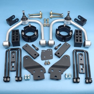 Front 4'' Rear 2'' Leveling Lift Kit+Control Arm+Camber For Titan 2017-2024 4WD