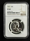 1957 Silver Proof Franklin Half Dollar NGC PF 68