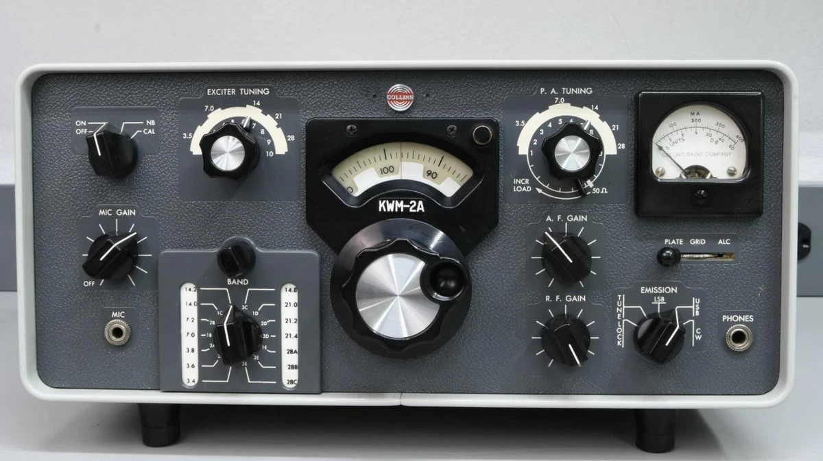 Collins真空管式トランシーバーＫＷＭ-2 動作確認済・マイクロホン、電源付 Collins Kwm 2 for sale - eBay
