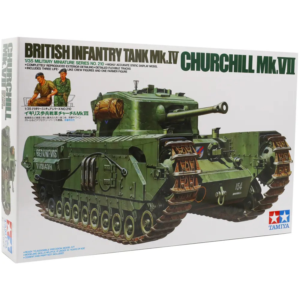 Tamiya 1/35 scale WW2 British Churchill VII tank model kit - Image 3