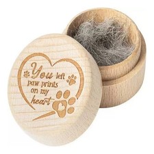 Pet Keepsake Box For Hair Storage Pet Teeth, Nails Ashes Urn Wooden Box Memorial