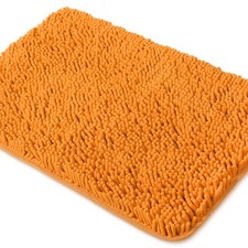 Chenille Bathroom Rugs Non-Slip Thick Plush Bath Mat - Absorbent Washable Bat...