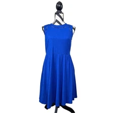 Boden Bright Blue Sz 6R Tess Trim Short Jersey Dress