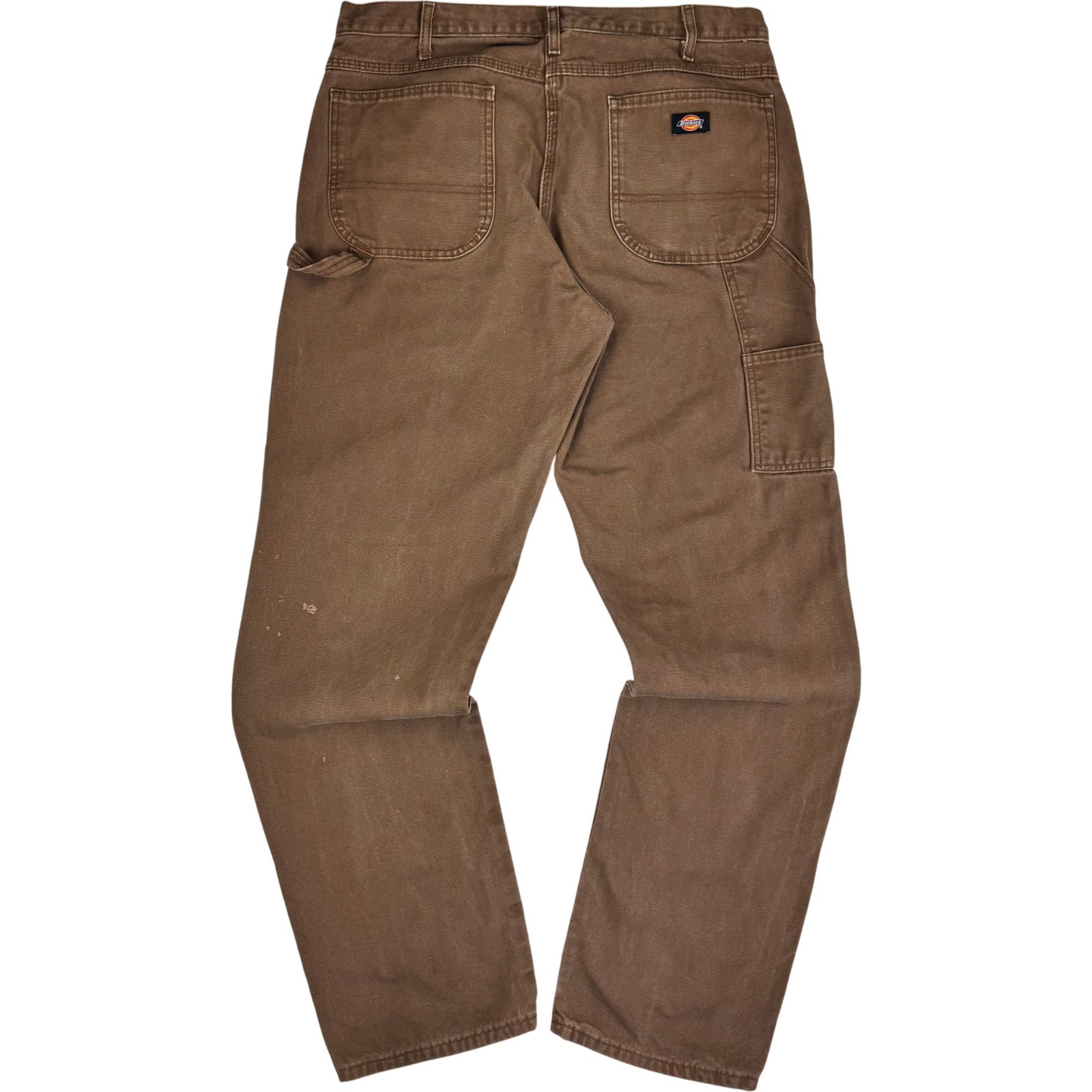 Dickies Carpenter Trousers Mens W36 L36 Brown Cotton Relaxed Workwear Jeans
