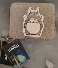 NWT My Neighbor Totoro Sherpa Mini Zipper Wallet Soot Sprite Furry StudioGhibli