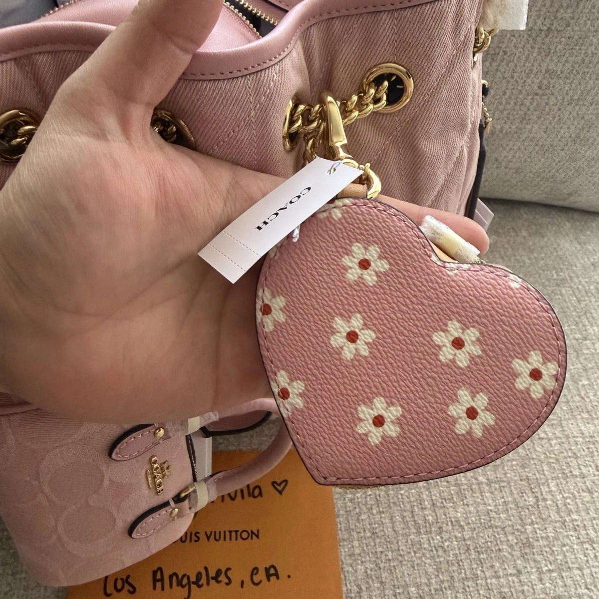 未使用✨COACH Heart Studded Bag Charm coach heart charm products for sale | eBay