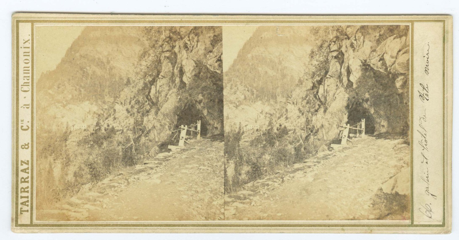 D1708~ FRANCE – Chamonix c.1860s Stereoview - Tairraz & Cie