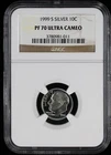 1999-S Proof Roosevelt Silver Dime 10c NGC PF70 UCAM Ultra Cameo