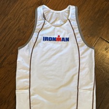 TYR Ironman Multisport Men's Tank, White Small 