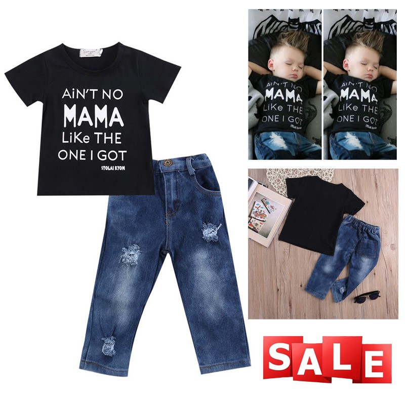 Kids Baby Boys Clothes Short Sleeve Top Pants Toddler Outfits Set Tracksuit Sets