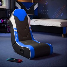 X ROCKER Shadow 2.0 Floor Rocker Audio Console Gaming Chair for Kids - Blue