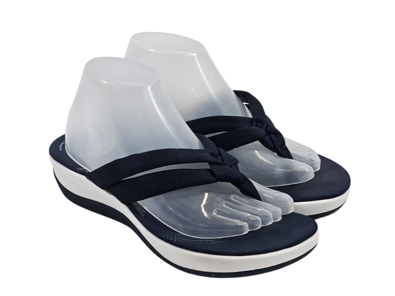 Sandali infradito WN donna 9 Clarks Arla Kaylie 2 tessuto infradito spiaggia piscina blu navy