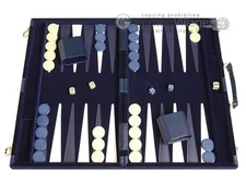 15-inch Deluxe Backgammon Set - Blue - NEW | Classic Board Games