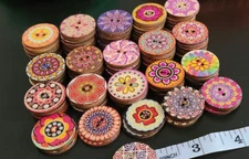 Buttons for Crafts, 100pcs Big Button Cute Large Decorative Buttons 1Inch Flower