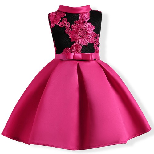New Birthday Girls Dress Wedding Princess Flowergirl Party Kids Clothes UK 2-8Y - Picture 7 of 10