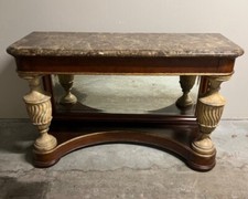 Antique Louis XVI Style Marquetry Inlaid Marble Top Credenza Buffet 80" — listing 6
