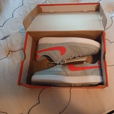 Size 11 - Nike Court Vision Next Nature Low Wolf Grey University Red