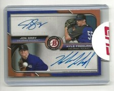 Kyle Freeland Jon Gray Auto 2015 Bowman Serial #d 12/25 Colorado Rockies