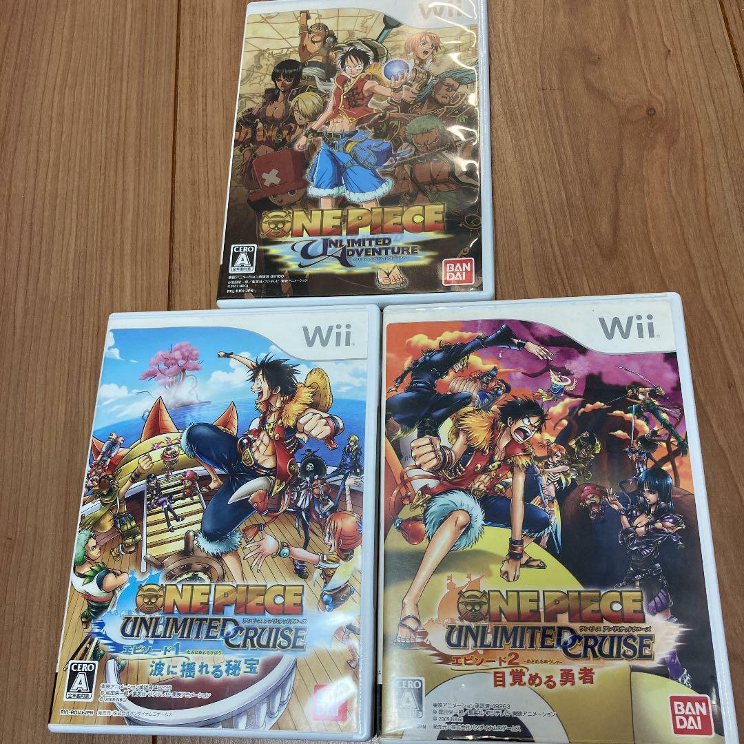 その他 wii Wii One Piece Unlimited Adventure, Cruise Episode1, 2 Set Used
