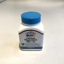 21st Century Cal Mag Zinc +D Tablets, 90 Count