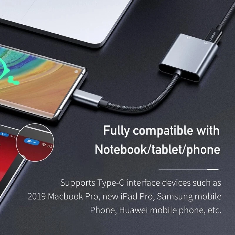 Mcdodo 60W PD USB C To 3.5mm Type-C Headphone Digital Audio Adapter Aux Cable - Image 2 of 4