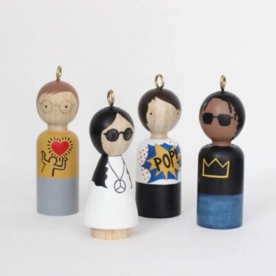 MINT Sealed Box MOMA Modern Artists III Ornaments,Keith-Yoko-Roy-Jean_Michel
