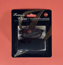 NEW in PKG Folding Reading Glasses with Case 1.75 Strength Fits in Pocket