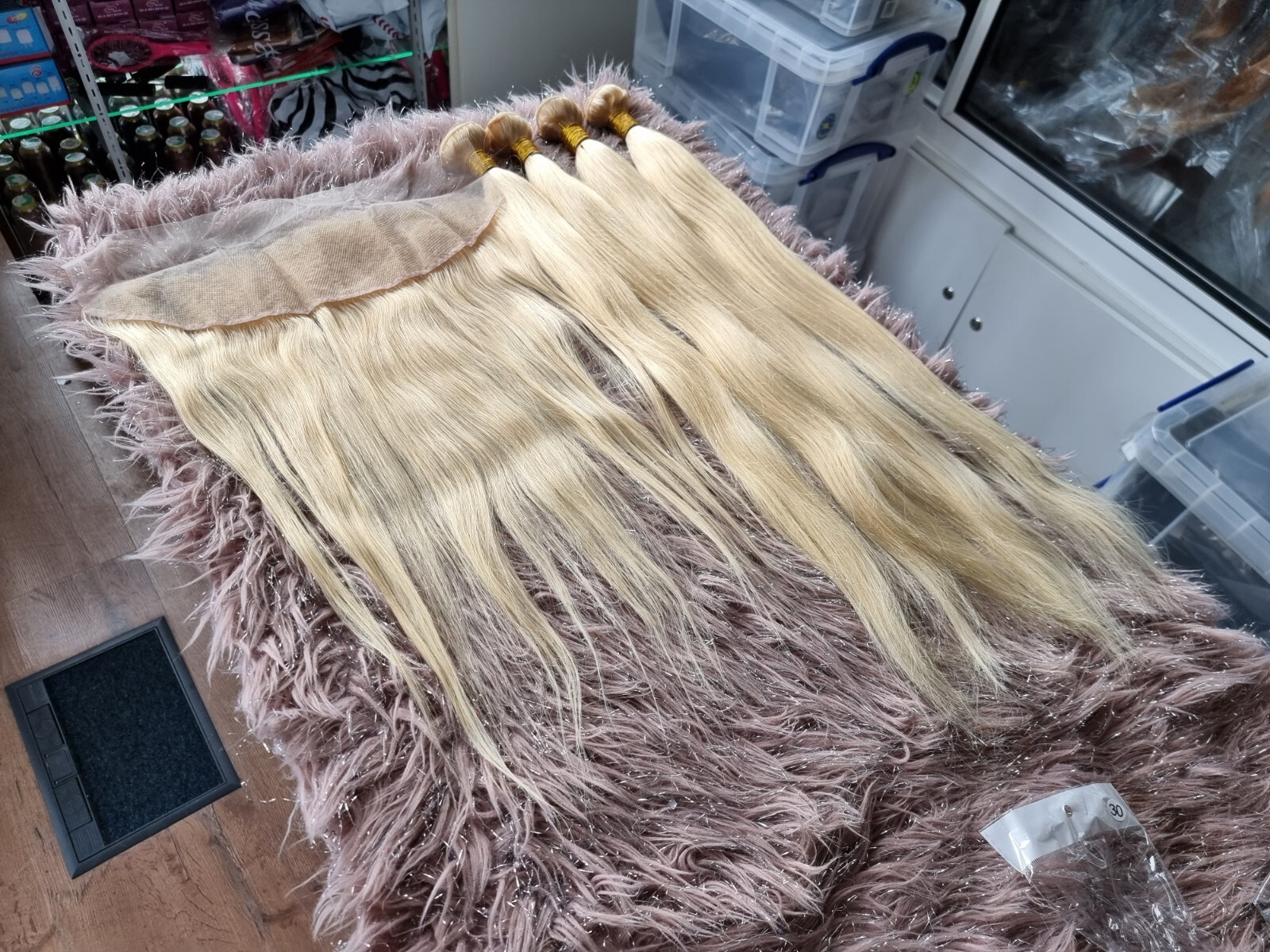 BLONDE 613 BRAZILIAN VIRGIN HUMAN HAIR STRAIGHT 30+30+30+30&22INCH 13X4 FRONTAL