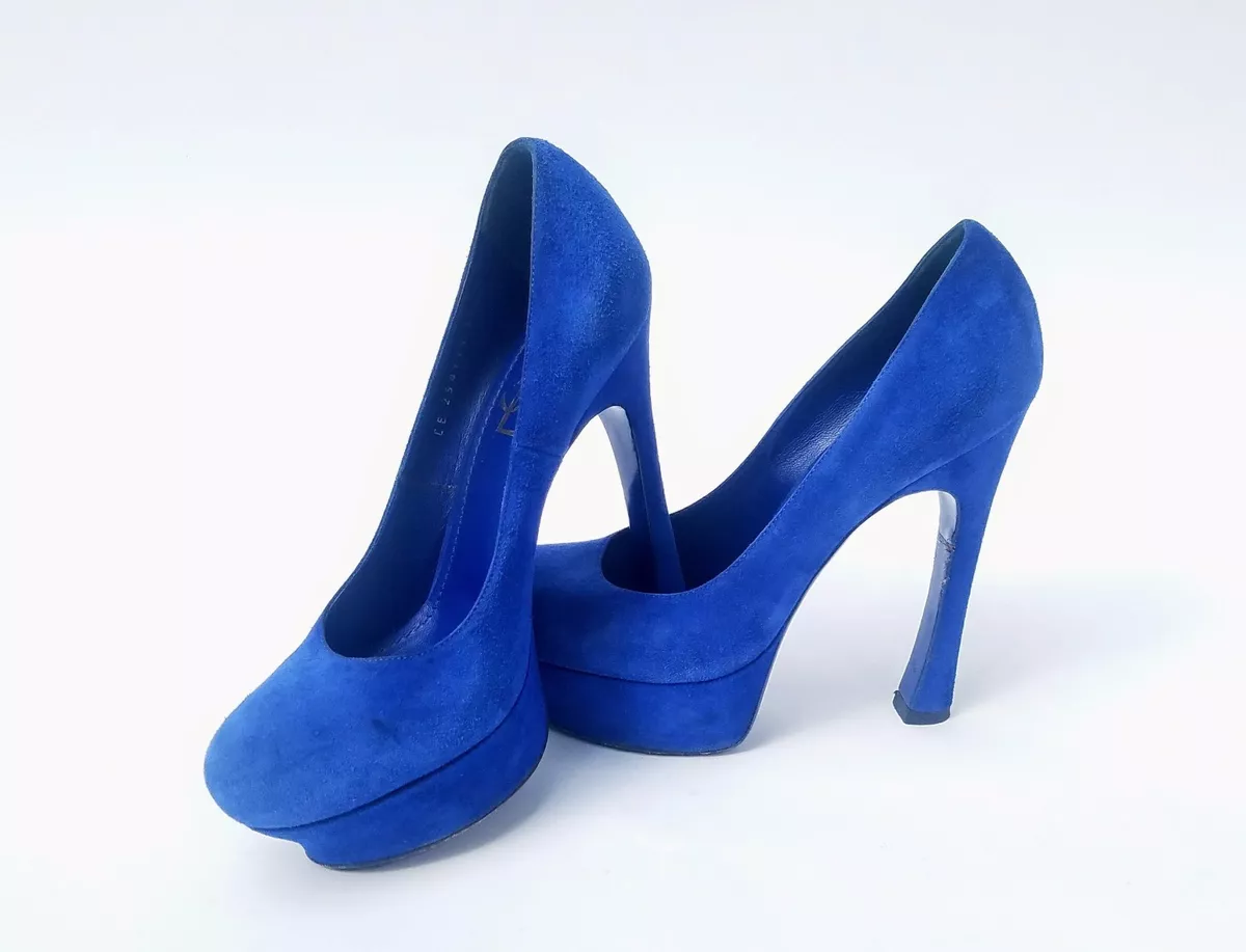 Ysl blue bottom shoes sale