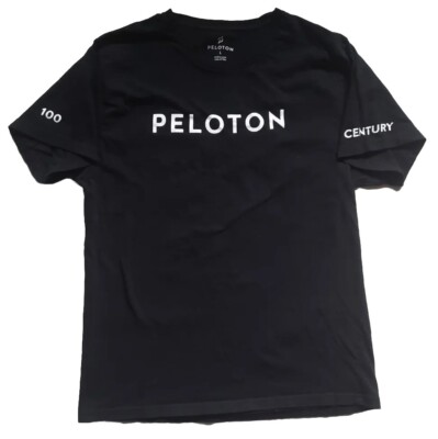 Peloton Century 100 Black Short Sleeve Shirt Unisex Size: L FAST
