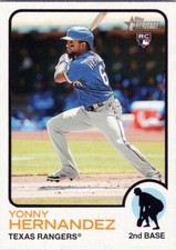 2022 Topps Heritage #79 Yonny Hernandez RC Texas Rangers