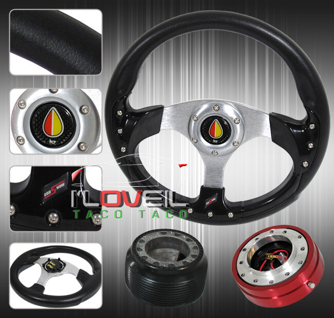 320mm Detachable Steering Wheel Kit Quick Release + Hub Adapter