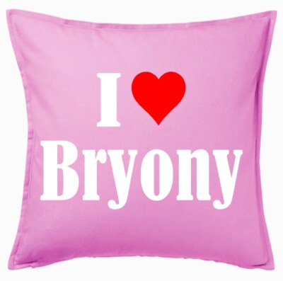 I Love Bryony Kissenbezug Pink Ich Liebe Bryony 101362