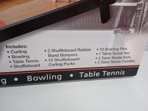 Tabletop Games, Multi 4 In 1 (Bowling, Table Tennis, Shuffleboard, Curling) - Picture 3 of 3