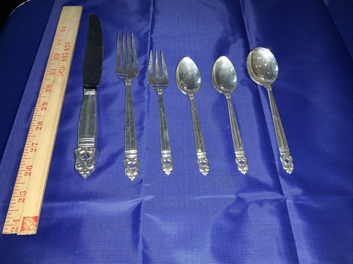 International Royal Danish Sterling Silver Flatware Set 76 Pieces Dinner Size - Picture 4 of 7