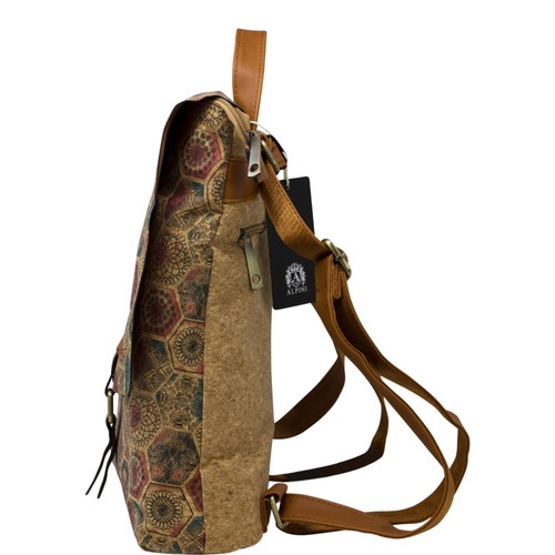Damen keltischer Knoten Kork Rucksack Tasche Damen Riemen Schnalle Schultertasche YGC2120 - Bild 24 von 33