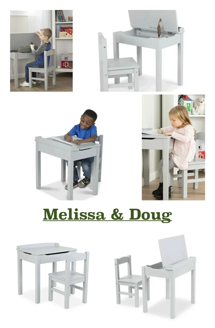 Gray Wooden Table & Chair by Melissa & Doug