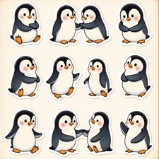 Penguins Cardstock Die Cut Embellishment 12 7 Inch