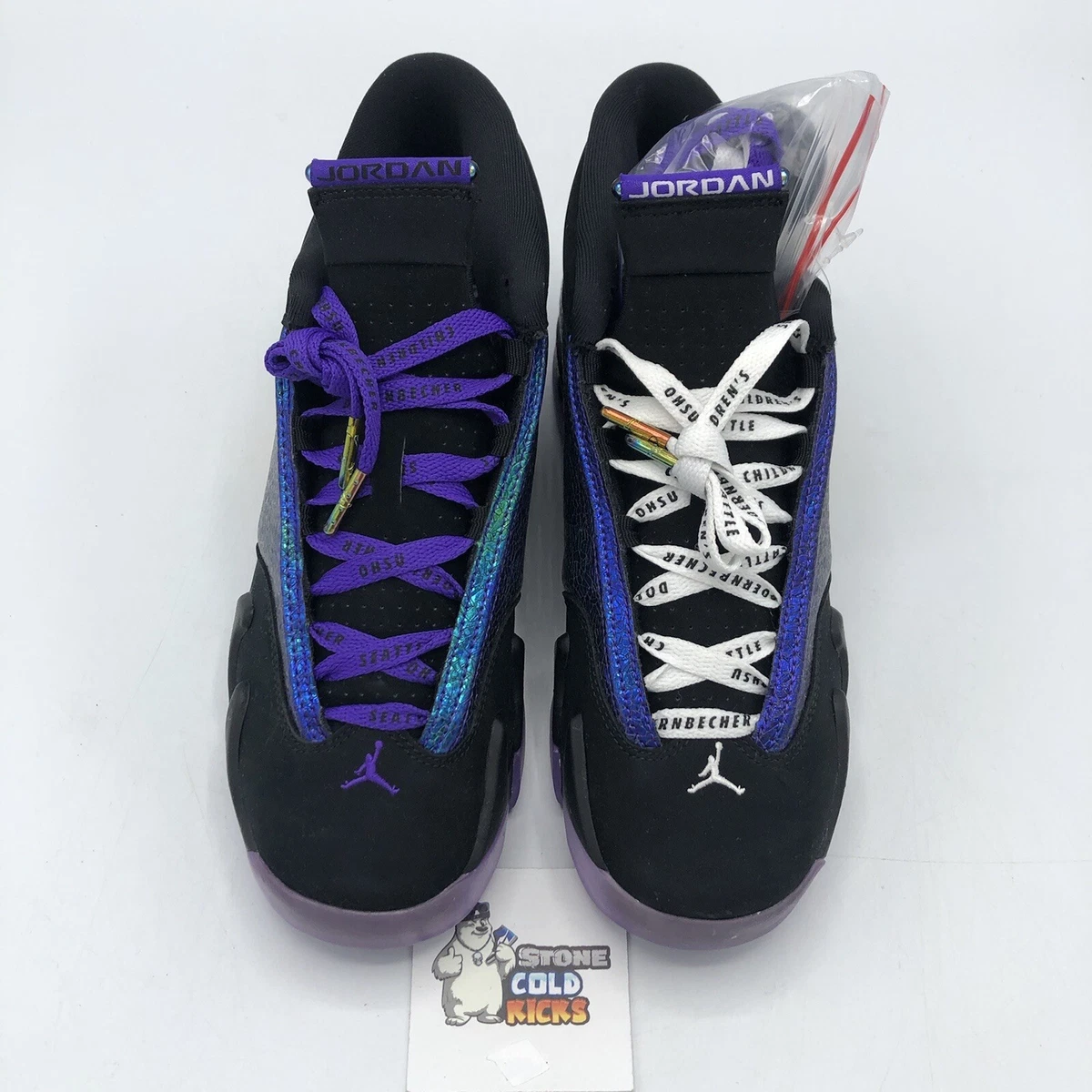Jordan 14 cheap purple and black