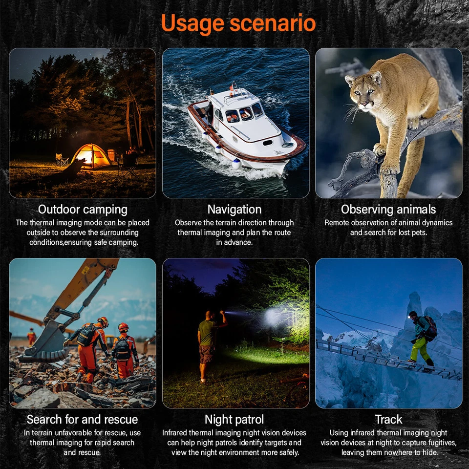 AI 384*288 Thermal Imaging Monocular Heat Vision Digital 8x Zoom for Hunting New - Image 3 of 4