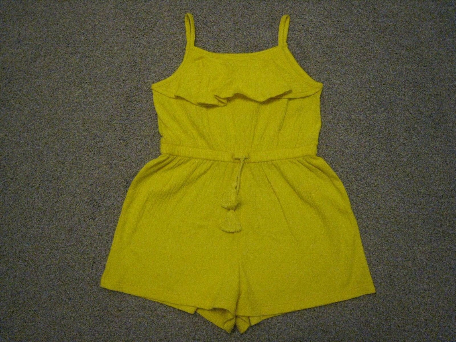 F&F TESCO GIRLS KIDS YELLOW PLAYSUIT JUMPSUIT ALL IN ONE 34 YEARS