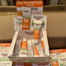 Lot Of 16 EUCERIN OIL CONTROL SUNSCREEN FOR FACE SPF 50, 0.35 FL Acne Prone Skn
