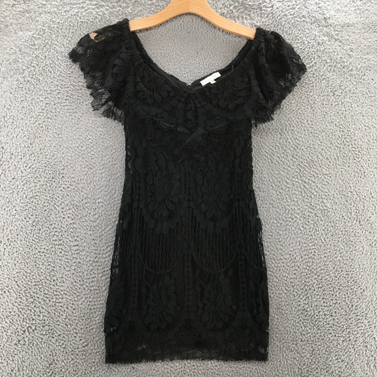 short black wrap dress Bite Studios - Bite Studios Shield Organic Cotton Check Mini Dress in Black 36 / 4 US main image 0