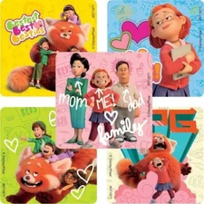 25 Disney Pixar Turning Red  Stickers Party Favors Teacher Supply 