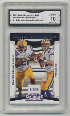 2020 Panini Contenders Draft Picks Burrow / Edwards-Helaire Rookie Rc #17 GMA 10